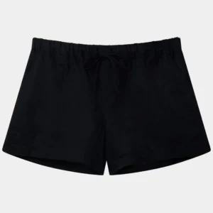 Black Linen Shorts